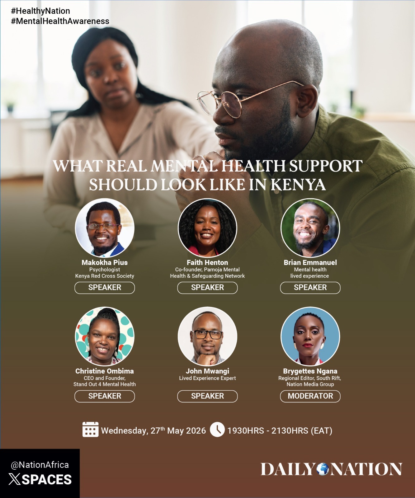 CEO Discussion On Mental Health Struggles in Kenya on Nation Africa X Spaces
